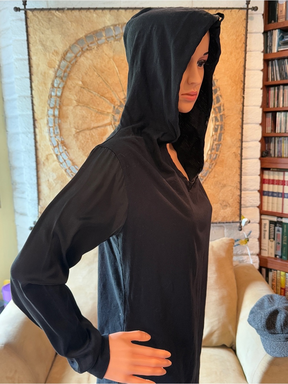 🖤 Pete & Greta by Johnny Was Black Hooded Top | Size Small
